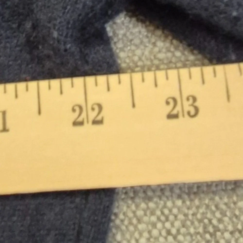 Alan Flusser Men's XL 100% Pure Cashmere 2 Ply 1/4 Zip mock Neck Sweater Blue